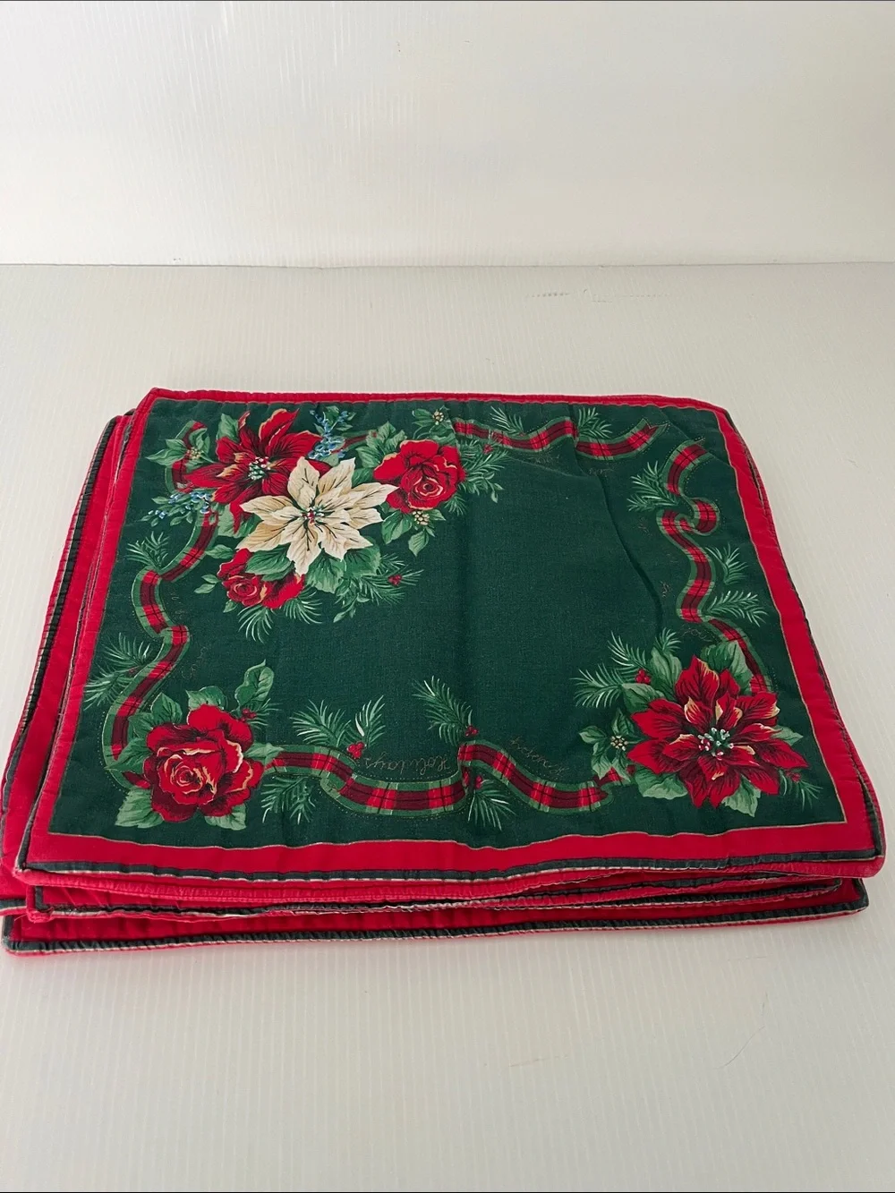 Vintage Reversible Christmas Table Placemats